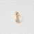 OR01 Microbell Zirconia Flat Ouro 18k  (0,204g) - Imagem 1