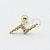 OR11 Microbell Raio Cravejado 7 CZ Ouro 18k - Imagem 1