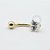 OR12 Navel Zirconia Coração Ouro 18K (0,90g) - Imagem 1