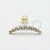 OR13  Microbell Cluster Cravejado 18K (6mm- 0,531g / 8mm- 0,566g) - Imagem 1