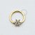 OR16 Captive Flor Zirconias Ouro 18K - Imagem 1