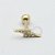 OR31 Microbell Mini Raio Cravejado Ouro 18K ( 6mm 0,33g/ 8mm 0,37g) - Imagem 1