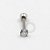 PB15 Piercing Microbell Reto Zirconia Aço 316L - Imagem 1