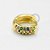 AR59 Segmento Clicker Cravejada Cores Banho Ouro - Imagem 1