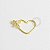 CR09 Daith Coração Fino Laço Banho Ouro - Imagem 1