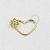 CR15 Daith Coração Fino Flor de Lotus Banho Ouro - Imagem 1