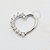 CR29 Daith Coração Cravejado Strass Ródio - Imagem 1