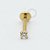 PVD19 Labret Zirconia aço PVD Gold - Imagem 1
