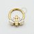 PVD41 Segmento abelha CZ aço PVD Gold - Imagem 1