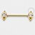 PVD56 Nipple piercing indiano strass colado  aço PVD Gold push pin - Imagem 1