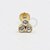 PVD63 Labret Trinity Circular Cristal aço PVD Gold - Imagem 1