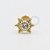 PVD64 Labret 1 Stone Strass Colado Com Esferas Aço PVD Gold - Imagem 1