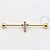 PVD67 Transversal com cruz strass colado aço PVD Gold - Imagem 1