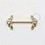 PVD73 Nipple piercing indiano cluster aço PVD Gold - Imagem 1