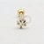 PVD75 Microbell Estrela Strass Aço PVD Gold - Imagem 1