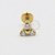 MB100 Labret Trinity Cristal Banho Ouro - Imagem 1