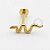 PVD85 Labret cobra aço PVD gold - Imagem 1