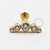 PVD87 Labret Cluster Zircônia Aço PVD Gold - Imagem 1