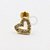 PVD88 Labret Coração Zircônia Aço PDV Gold - Imagem 1