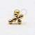 PVD96 Microbell Cruz Com Esferas Aço PVD Gold - Imagem 1