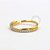TN685 Segmento Cravejado Crossed Lines Titânio PVD Gold - Imagem 1