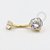 TN482 Navel Piercing CZ Titânio PVD Gold - Imagem 1