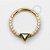 TN723 Segmento com Triangulo Pedra Abalone Titânio PVD Gold - Imagem 1