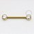 TN609 Nipple Jewelry CZ Flat Titânio PVD Gold - Imagem 1