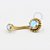 TN660 Navel Zirconia C Esferas Titânio PVD Gold - Imagem 2