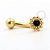 TN706 Navel Piercing Flor Titânio PVD Gold - Imagem 2