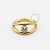 TN147 Segmento Duplo CZ Solitário Titânio PVD Gold (OUTLET) - Imagem 1