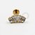 TN216 Labret Cluster 5 CZ Baguette Titânio PVD Gold - Imagem 1