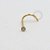 TN259 Nostril Flat Titânio PVD Gold - Imagem 1