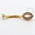 TN750 Navel Piercing com Opala Central Titânio PVD Gold - Imagem 1