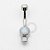 TN157 Navel Piercing Pedra Synthetic Moon Titânio - Imagem 1