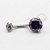 TN89 Navel Piercing CZ Purple Titânio - Imagem 1