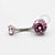 TN88 Navel Piercing CZ Rosa Titânio - Imagem 1