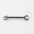 TN314 Nipple Esfera Opala Branca Rosca Interna Titânio ASTM F136 - Imagem 1