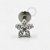 MBA101 Labret Flor de Zircônia Banho Ródio - Imagem 1