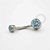 TN92 Navel Piercing Pedra Flat Zirconia Titânio - Imagem 4