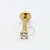 TN490 Labret Stone CZ Titânio PVD Gold - Imagem 1