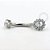 TN812 Navel Piercing Gota com Pétalas Zircônia Titânio - Imagem 1
