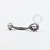 TN812 Navel Piercing Gota com Pétalas Zircônia Titânio - Imagem 3