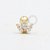 OR37 Microbell Coroa 3 Navetes Ouro 18K (6mm 0,27g/ 8mm0,31g) - Imagem 1