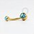 PVD100 Navel Zircônia Flat Aço PVD Gold - Imagem 3