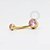 PVD100 Navel Zircônia Flat Aço PVD Gold - Imagem 2