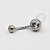 TN99 Navel Piercing Tradicional Stone CZ Titânio - Imagem 1