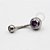 TN99 Navel Piercing Tradicional Stone CZ Titânio - Imagem 3