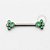 TN344 Nipple 4 CZ Esmeralda Rosca Interna Titânio ASTM F136 - Imagem 1