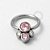 TN111 Captive CZ  Cristal / Pink Titanio ASTM F136 - Imagem 1